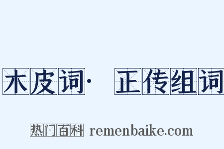 木皮词·正传组词是什么意思的图片